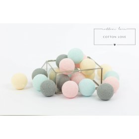 Bawełna świecący LED piłki Cotton Balls - sypki, cotton love